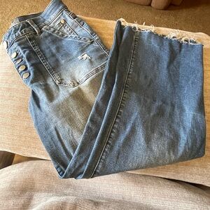 Democracy ab Technology Stylish Blue Distressed Jeans size 8